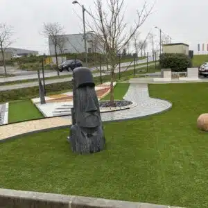 Chantier gazon synthétique Grenade de chez Green Avenue France