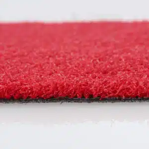 Gros plan gazon synthétique Green Avenue Greenplay rouge